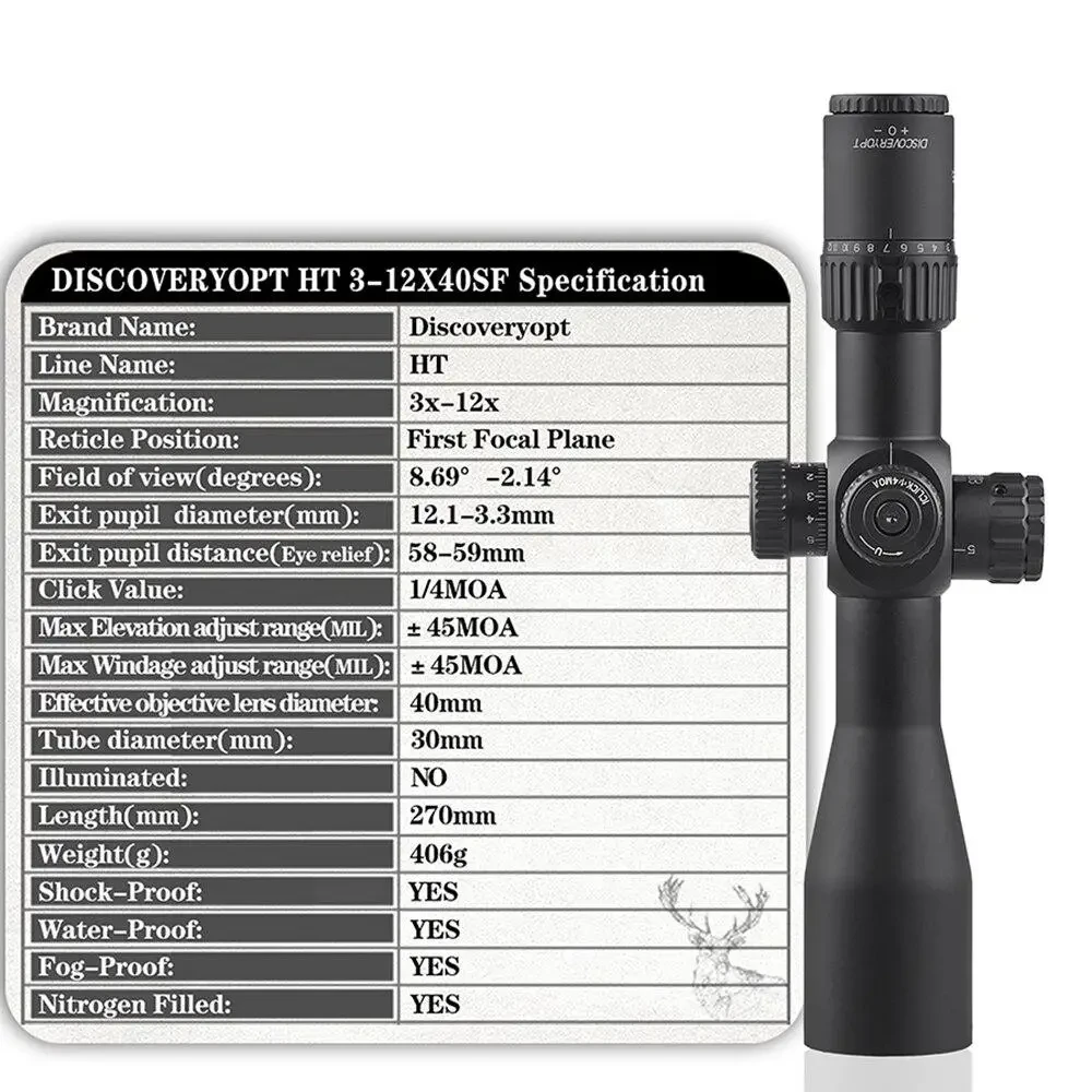 Оптичний приціл Discovery HT 3-12х40 SF FFP - фото 5