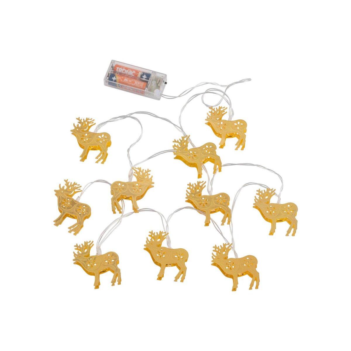 Гирлянда с металлическими оленями Livarno Home 10 LED с таймером 165 см (P1-00325) - фото 2