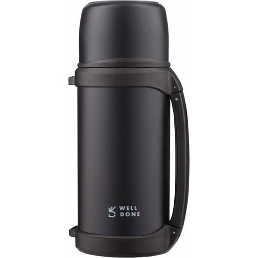 Термос питьевой Well Done WD-7031B 1 л Черный (8-6-4213549)