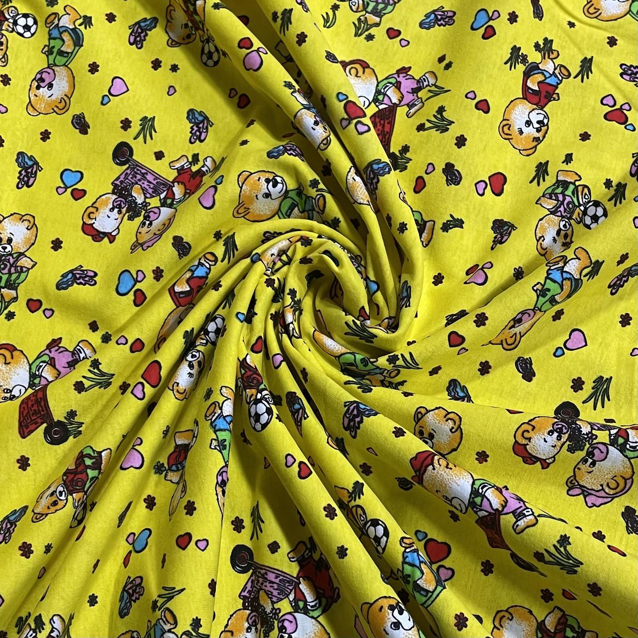 Тканина трикотаж бавовна тонкий Жовтий (24479489) - фото 2 Тканина трикотаж бавовна тонкий Жовтий (24479489) - фото 2