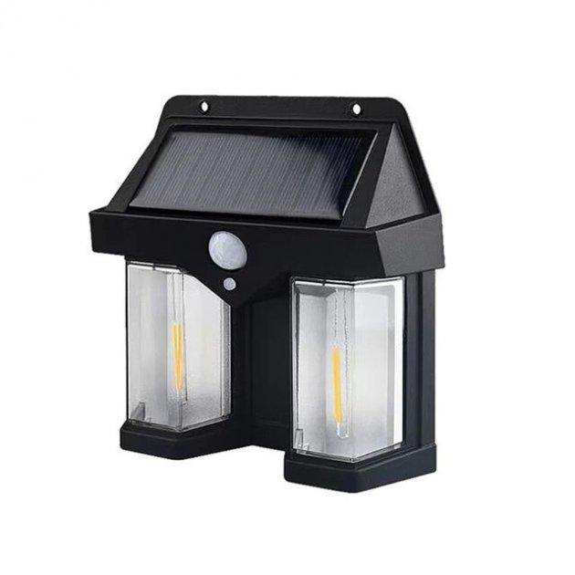 Фонарь на солнечной батарее Solar Wall Lamp COBA CB-228 с датчиком движения (JM228)