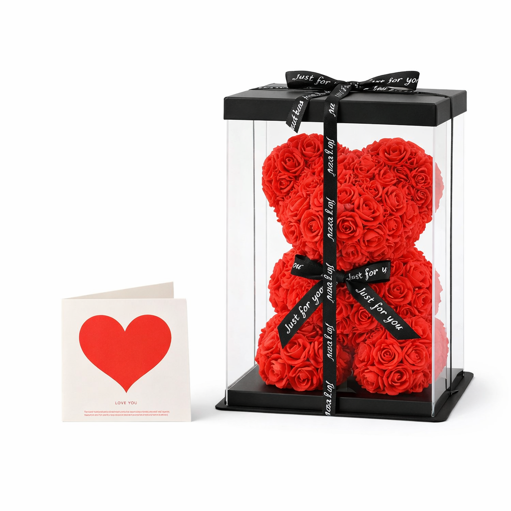 Мишка из цветов роз романтический на подарок любимой девушке (23864571)