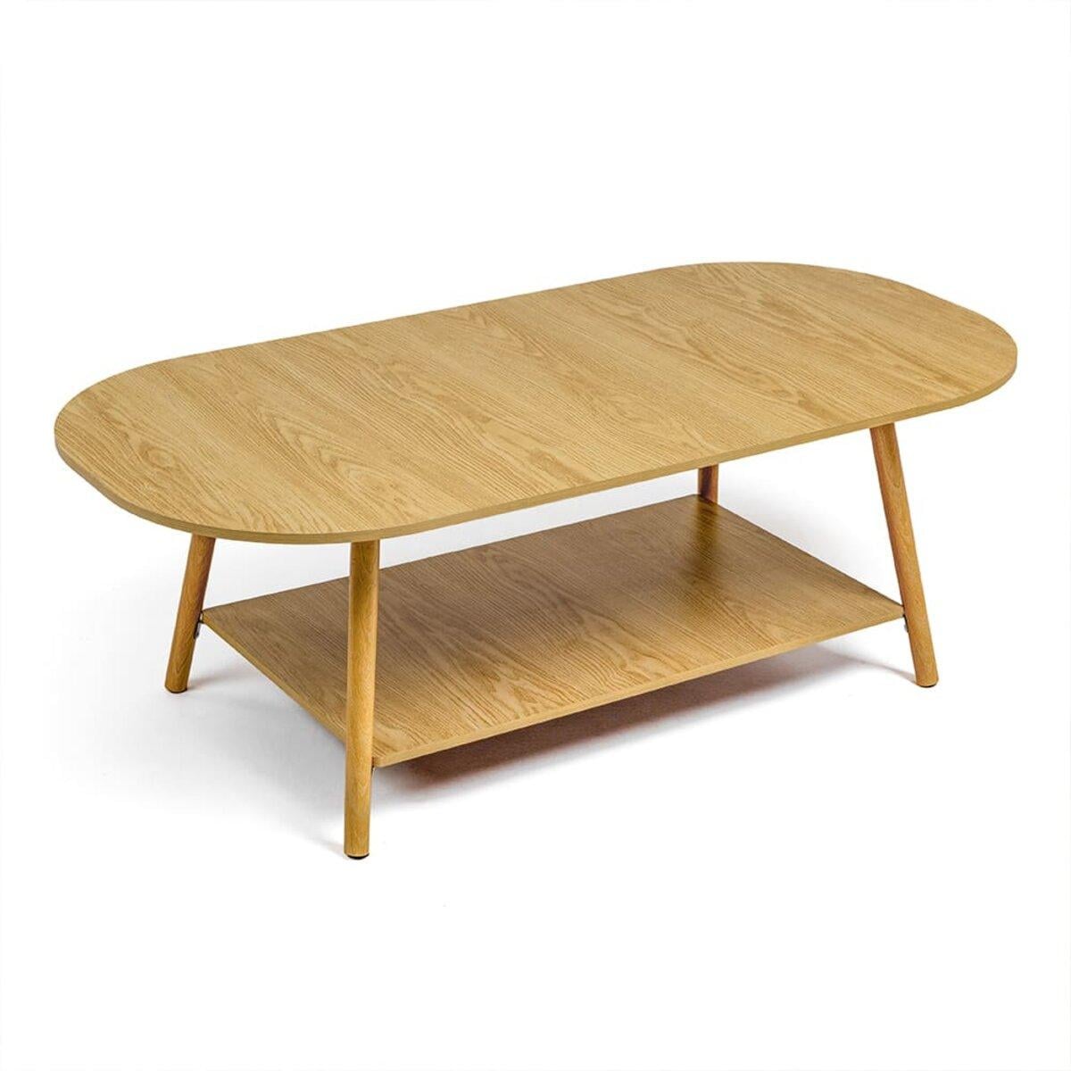 Столик кофейный овальный WOOD BROWN 106х57х8 см (00003363)