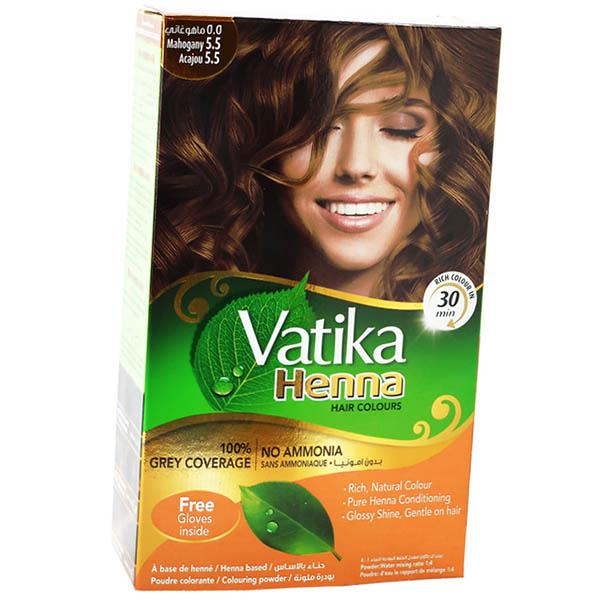 Фарба для волосся Dabur Vatika Henna Hair Coloursна основі хни 60 г 5,5 Шатен (43634074)