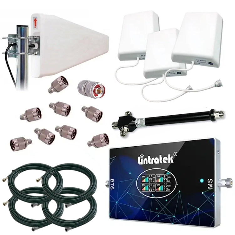 Комплект для підсилення зв'язку та інтернету Lintratek KW20L-GDWL та направлена конусна антена з внутрішніми антенами 3 шт. (30138895)