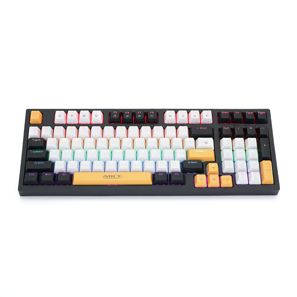 Клавиатура iMice GK500 USB Wired Type-C геймерская 94 клавиши Бело-черный (25602545)