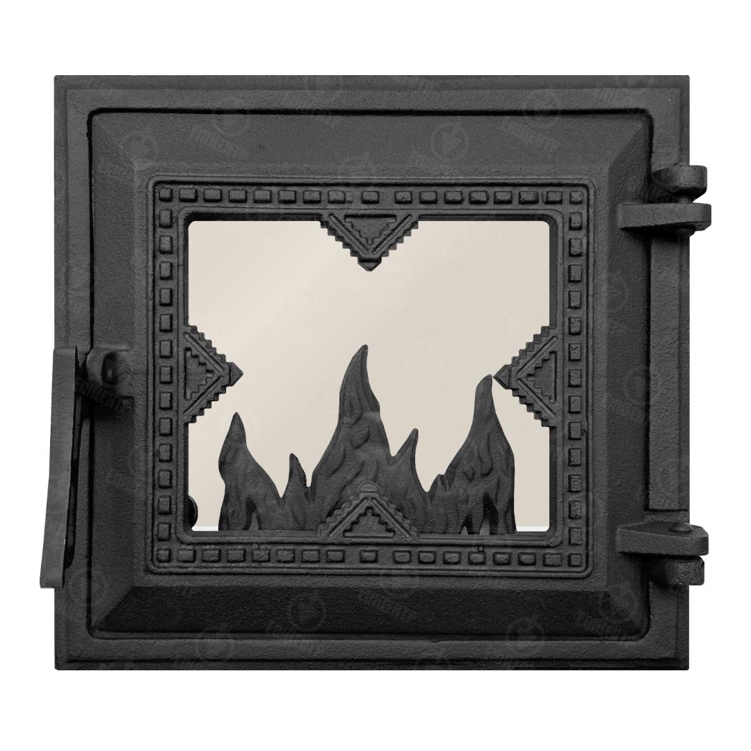 Дверцята дчавунні ля печі Вишиванка з термостійким склом 265х250 мм - фото 4 Дверцята дчавунні ля печі Вишиванка з термостійким склом 265х250 мм - фото 4