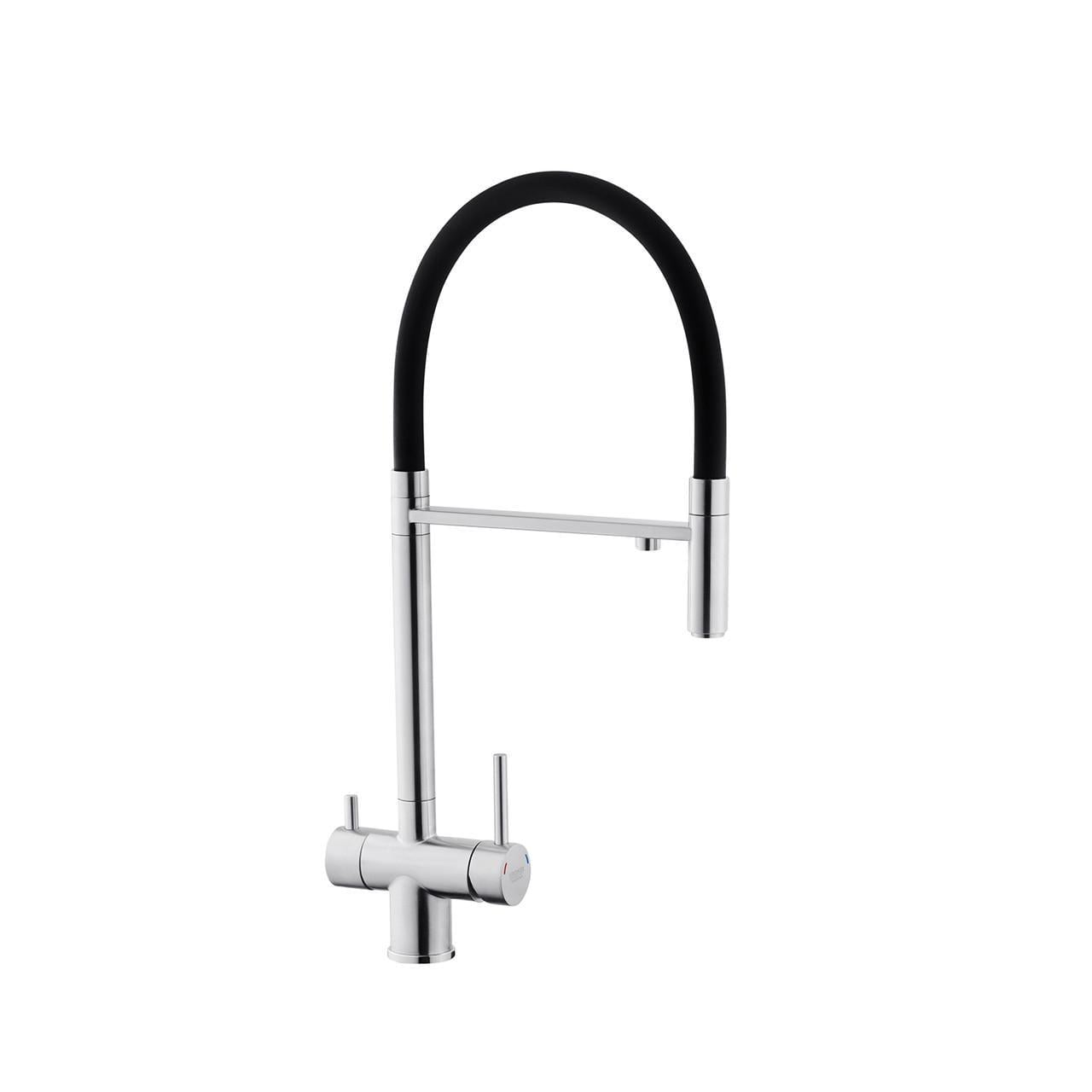 Змішувач для кухні з підключенням до фільтра Kroner KRP Edelstahl Klassisch ESG03815BLK