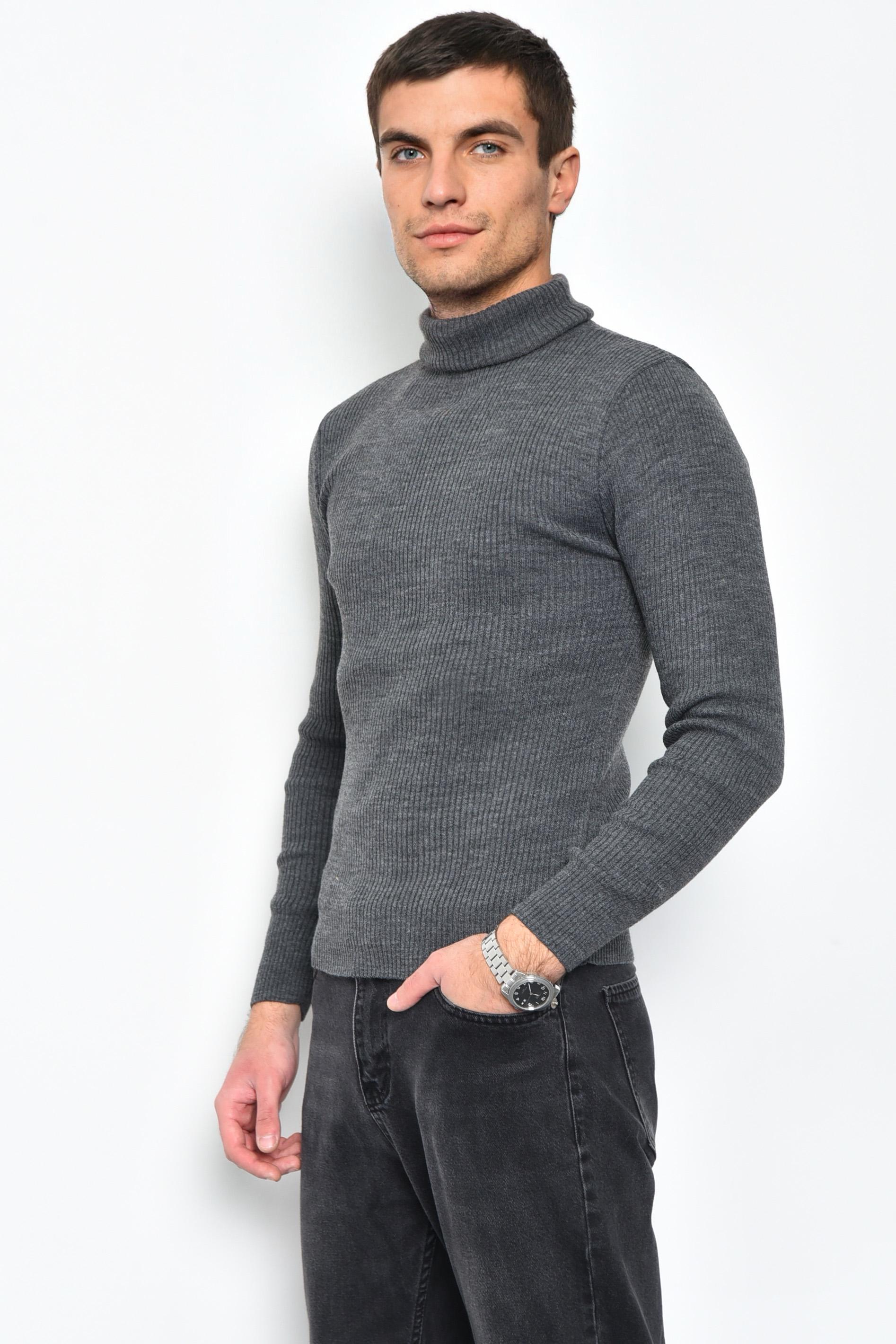 Гольф мужской акриловый S Темно-серый (169937) - фото 2