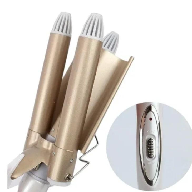 Плойка для волосся Gemei GM 1988-25 3-хвилі з керамічним покриттям 45 Вт (2390000040) - фото 7