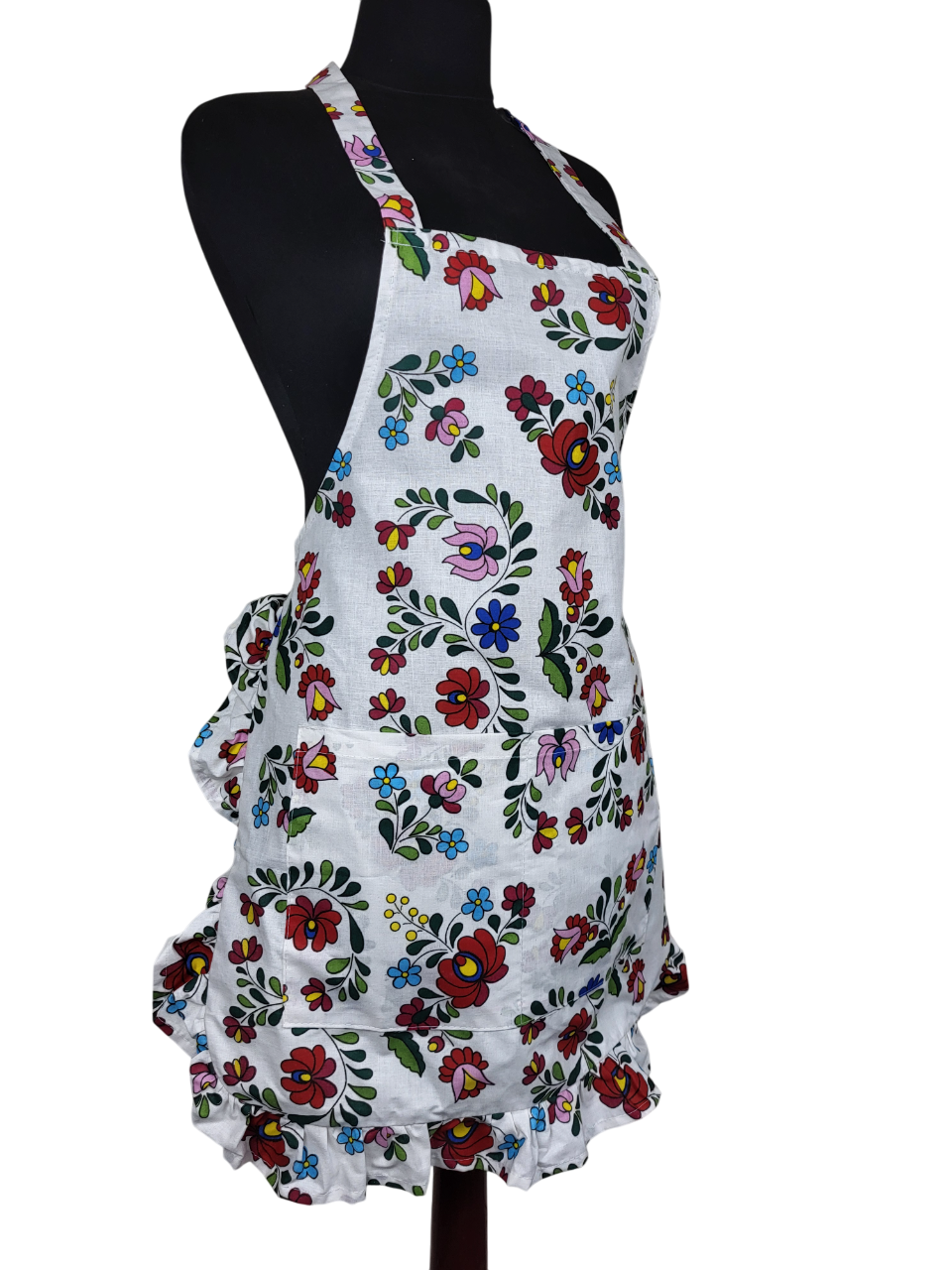 Фартук Цветы с карманами Белый (23777917) - фото 2