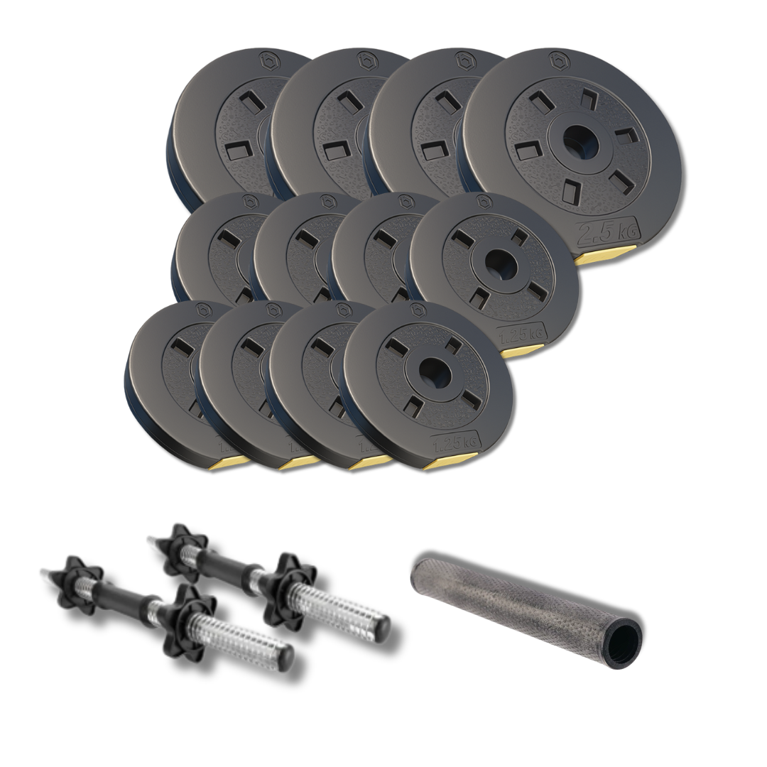 Набір дисків з штангою Besport PowerPro 2в1 22 кг та перехідником (5128)