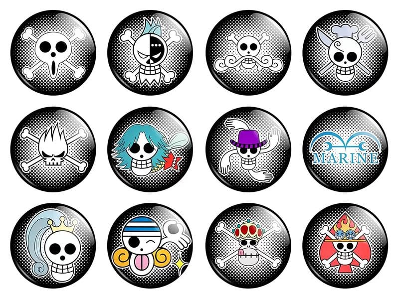Набір значків Аніме One Piece 12 шт. (NZN00274)