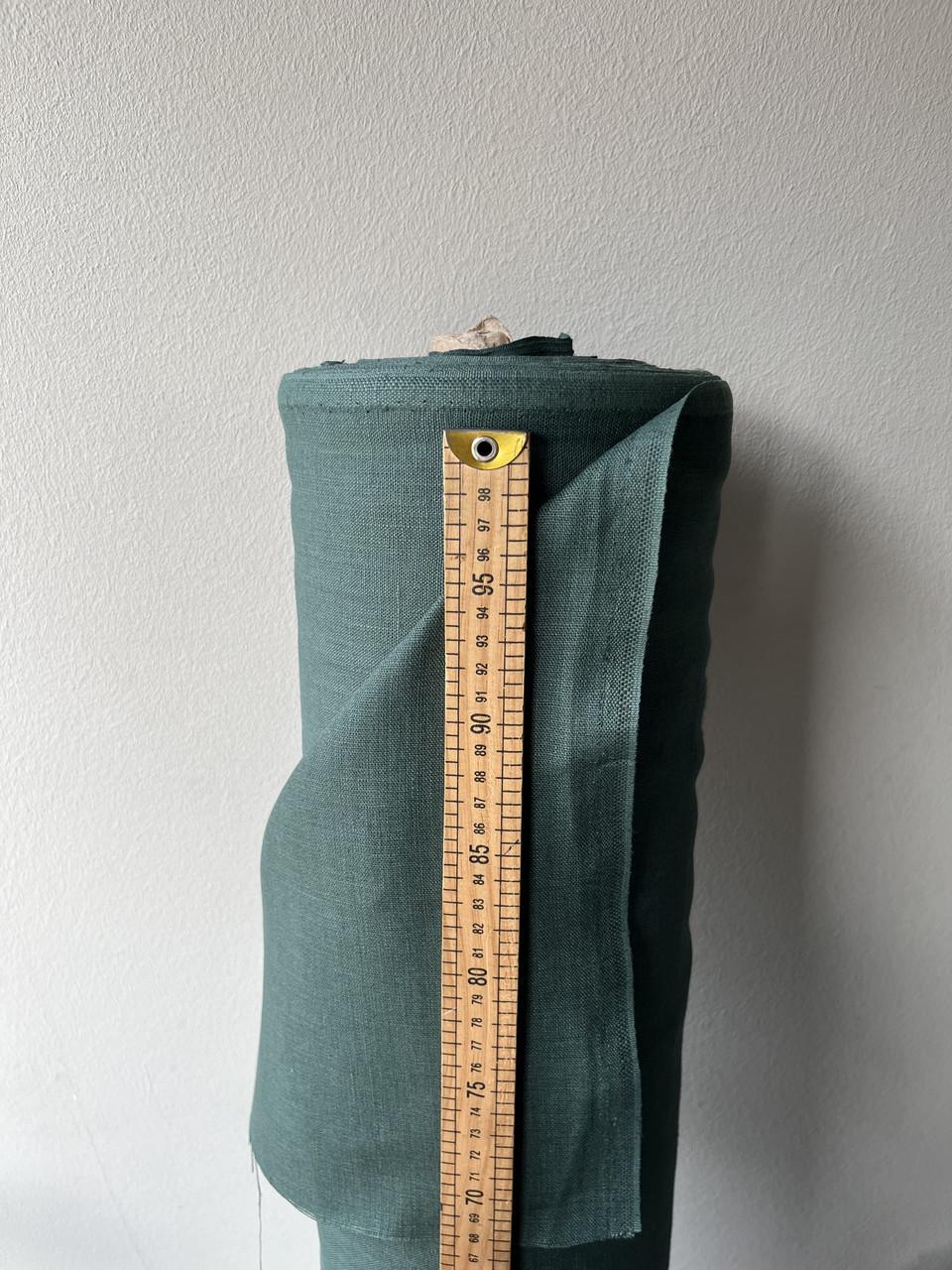 Тканина LINEN PLUS лляна 143 см 547 Зелений - фото 3