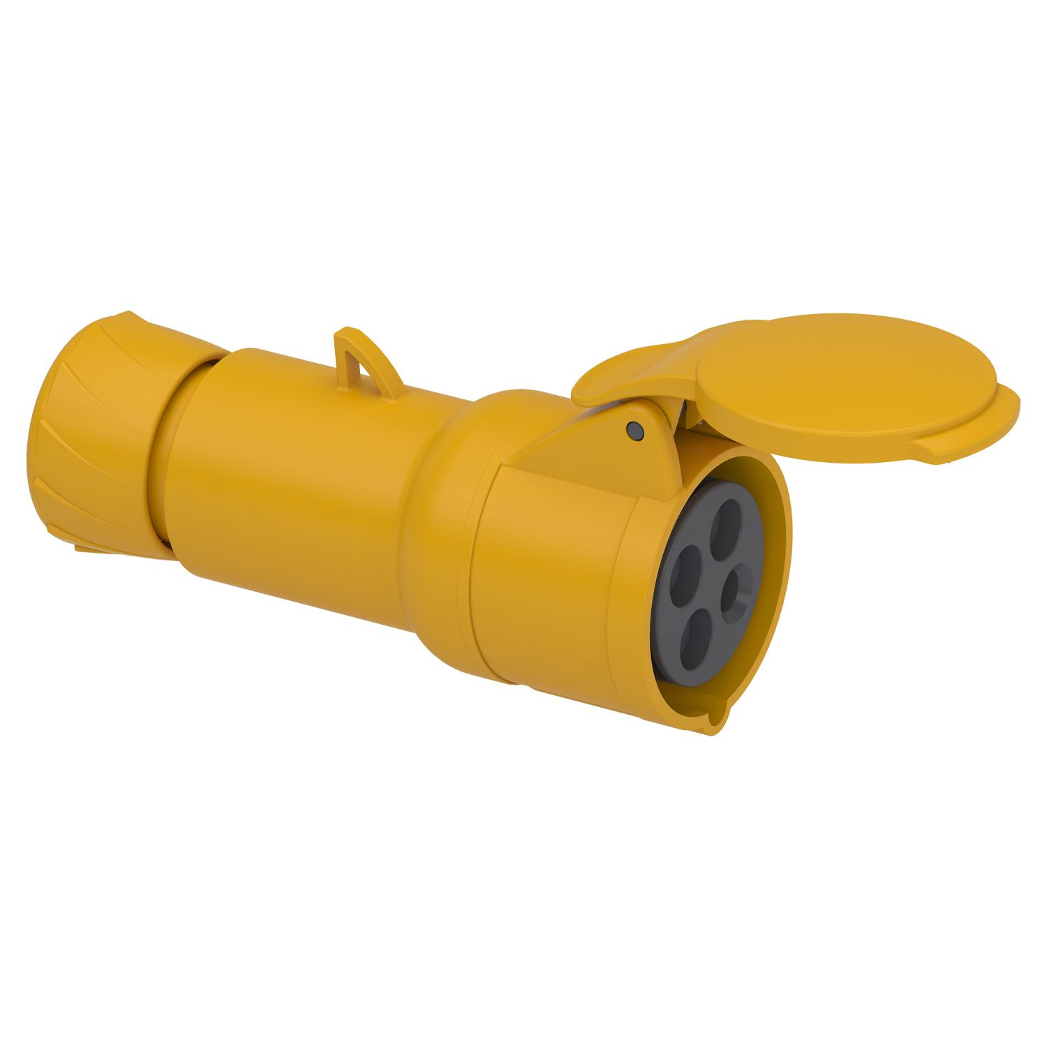 Силовая розетка Schneider Electric PratiKa 3P+E 16А 130 В переносная IP44 Желтый (PKY16M414)