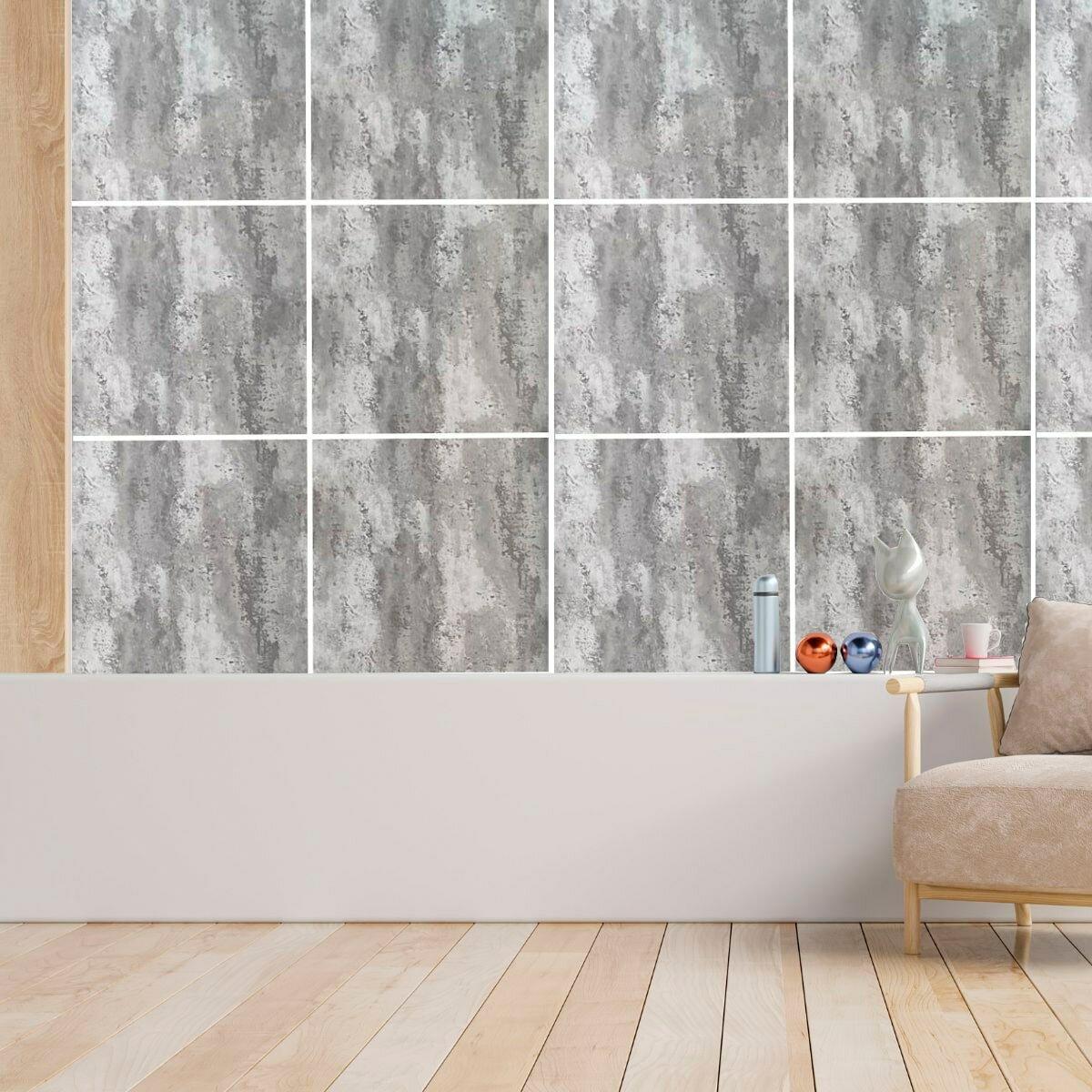 Плита декоративна ПВХ 1,22 м х2,44 м х3 мм Платиновий мармур (SW-00001411) - фото 3