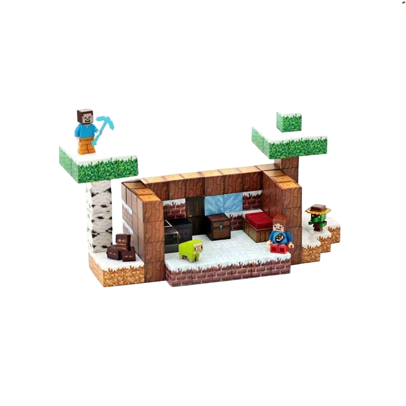Конструктор магнітний Minecraft LZCK026 фігурки героїв 28x18x5 см 132 деталі (MTT-198586)