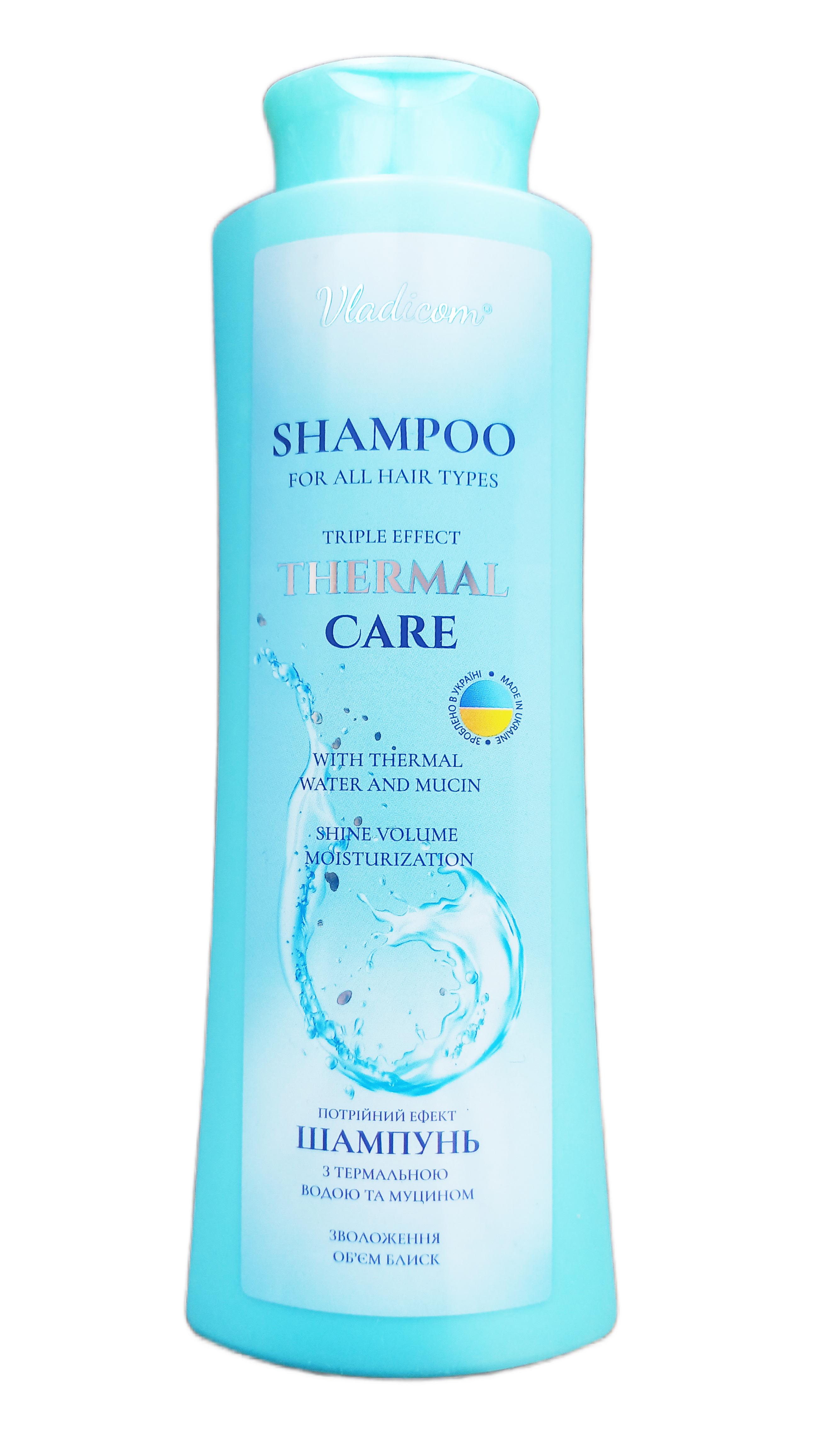 Шампунь для всіх типів волосся Thermal Care потрійний ефект із термальною водою та муцином 500 мл (117850) Шампунь для всіх типів волосся Thermal Care потрійний ефект із термальною водою та муцином 500 мл (117850)
