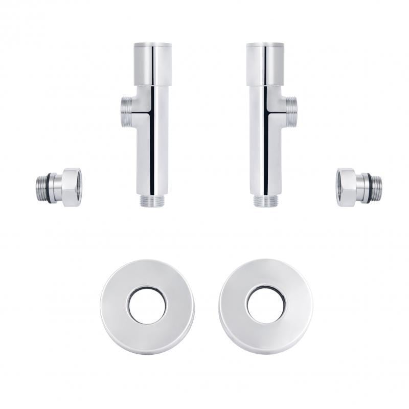 Комплект кранів SD Forte SF395W15 НР 1/2" для рушникосушарки кутовий (SD00046628) - фото 5 Комплект кранів SD Forte SF395W15 НР 1/2" для рушникосушарки кутовий (SD00046628) - фото 5