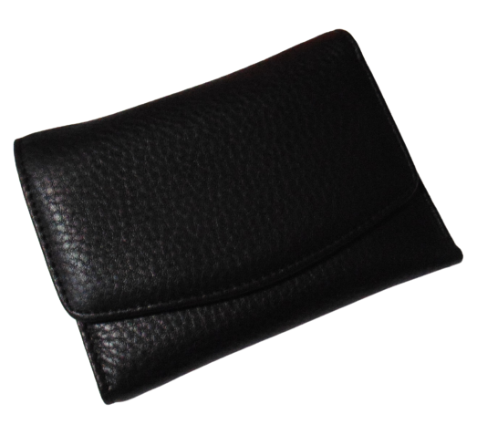 Кошелек из натуральной кожи на магните Genuine 133001 Черный (1735495721)