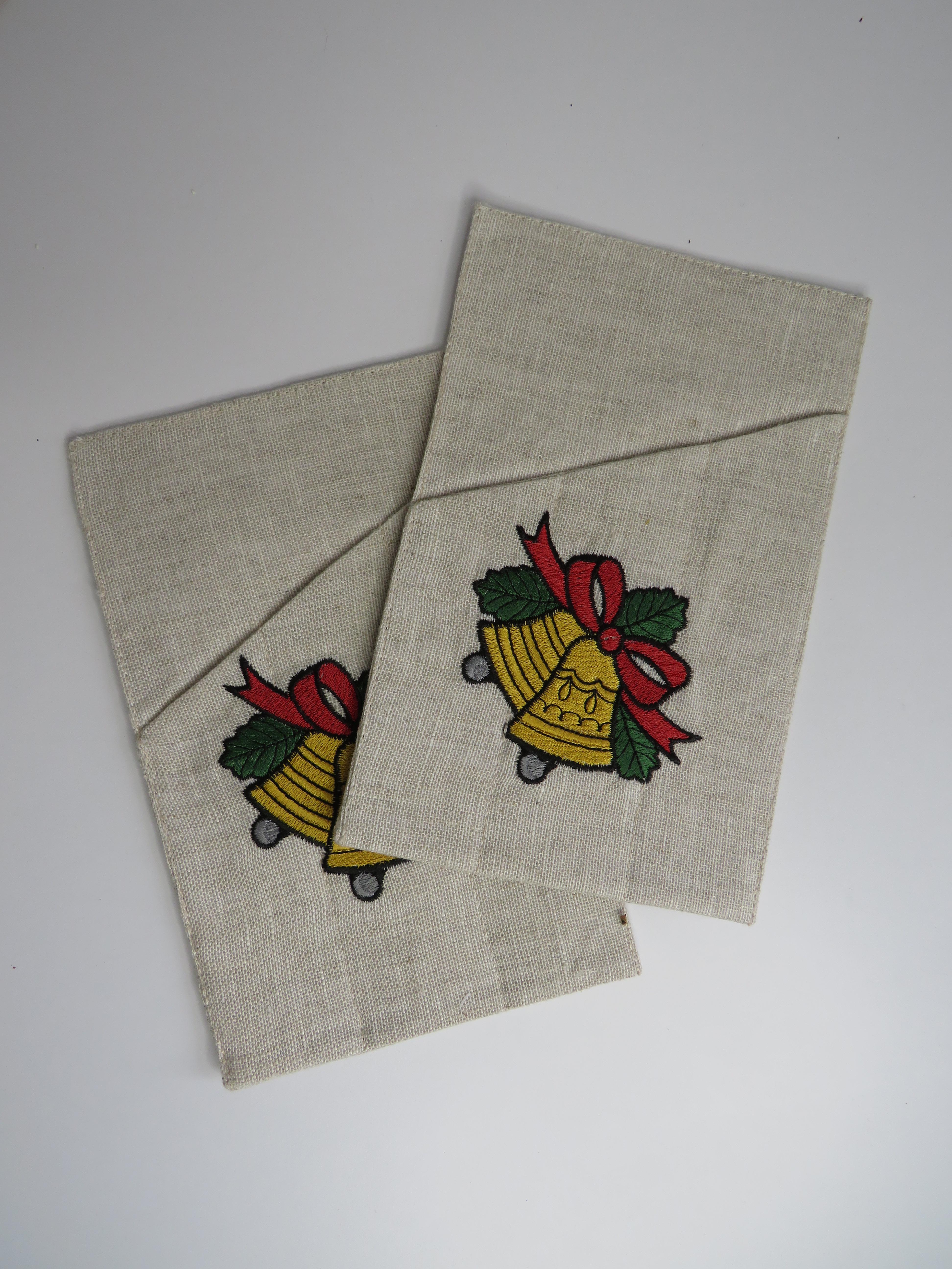 Карман для столовых приборов с вышивкой Рождественские колокольчики (30067460) - фото 3 Карман для столовых приборов с вышивкой Рождественские колокольчики (30067460) - фото 3