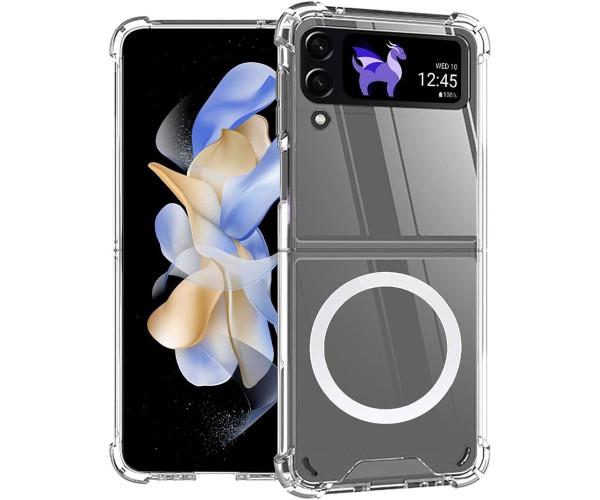 Чехол накладка Clear Case with MagSafe для Samsung Galaxy Flip 5 Transparent