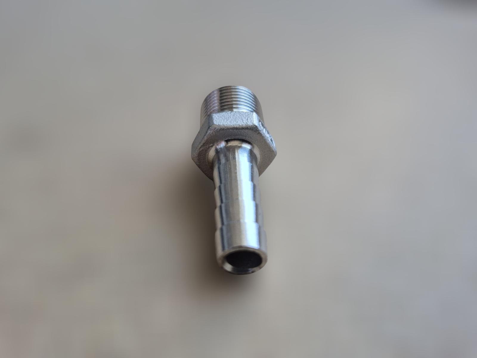 Штуцер шланговий різьбовий DN10 AISI304 BSPP Class-150 ялинка н/ж сталь 10 мм 3/8" (29203310) - фото 6