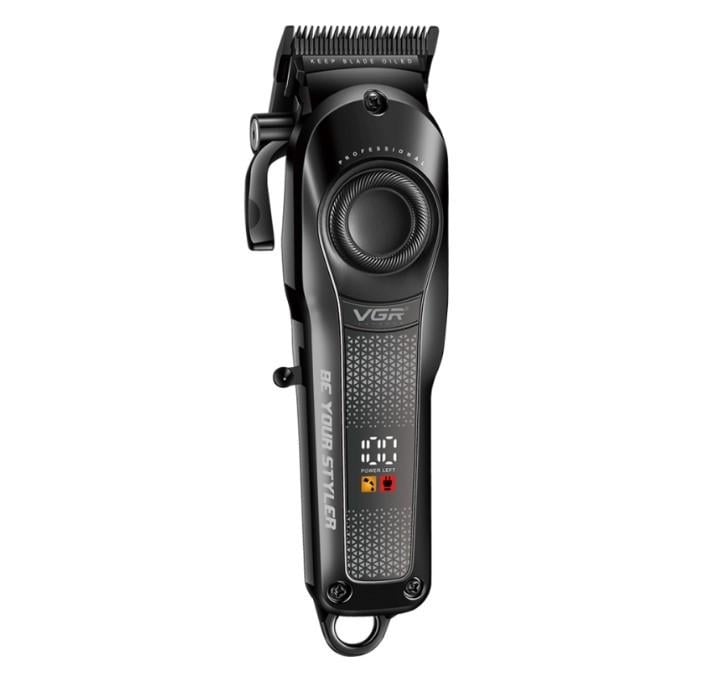 Машинка для стрижки VGR V-170 Professional Hair Clipper 6 насадок 1,5-13 мм LED-дисплей аккумуляторная 5 Вт Черный