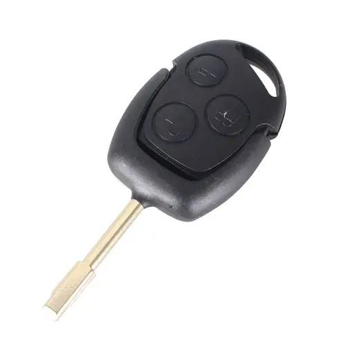 Корпус-заготовка для ключа зажигания Ford Focus/Mondeo/Transit 3 кнопки без чипа Black