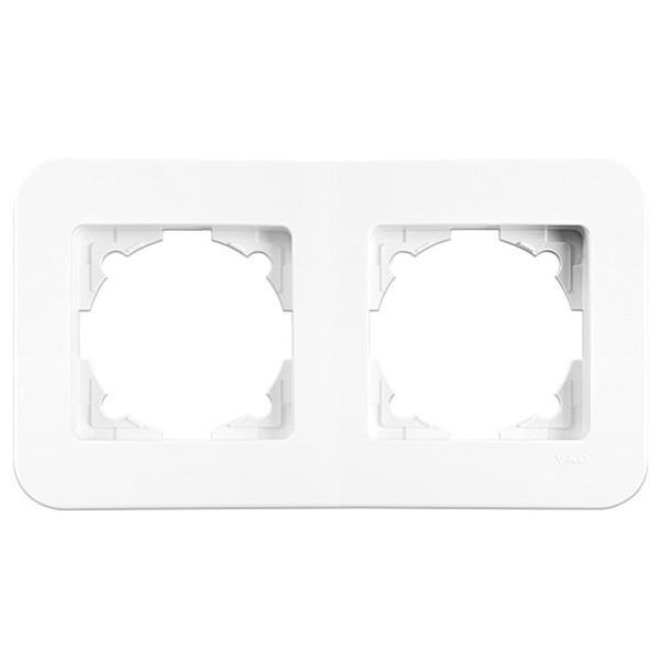 Рамка двухместная Viko Rollina Белый (00000012888)