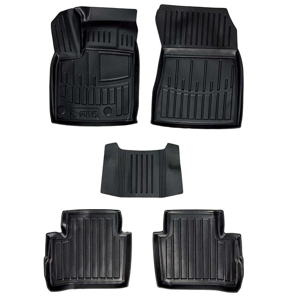 Коврики в салон SOVA-PL для Nissan Qashqai J12 с 2021 резиновые 5 шт. Черный (28800541)