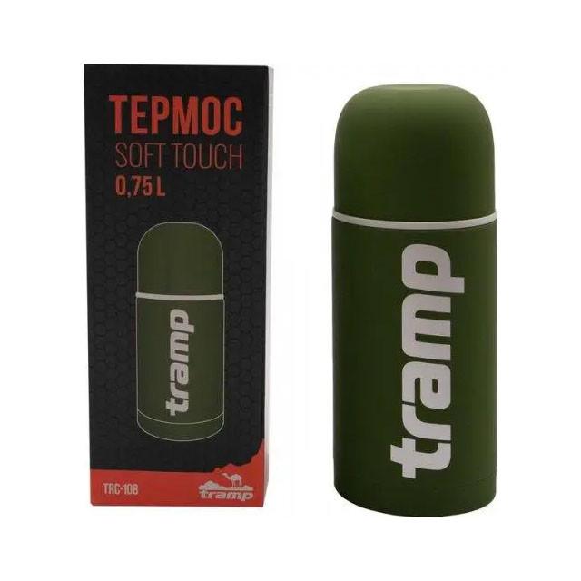Термос туристический Tramp Soft Touch 0,75 л Хаки (UTRC-108-khaki) - фото 3 Термос туристический Tramp Soft Touch 0,75 л Хаки (UTRC-108-khaki) - фото 3