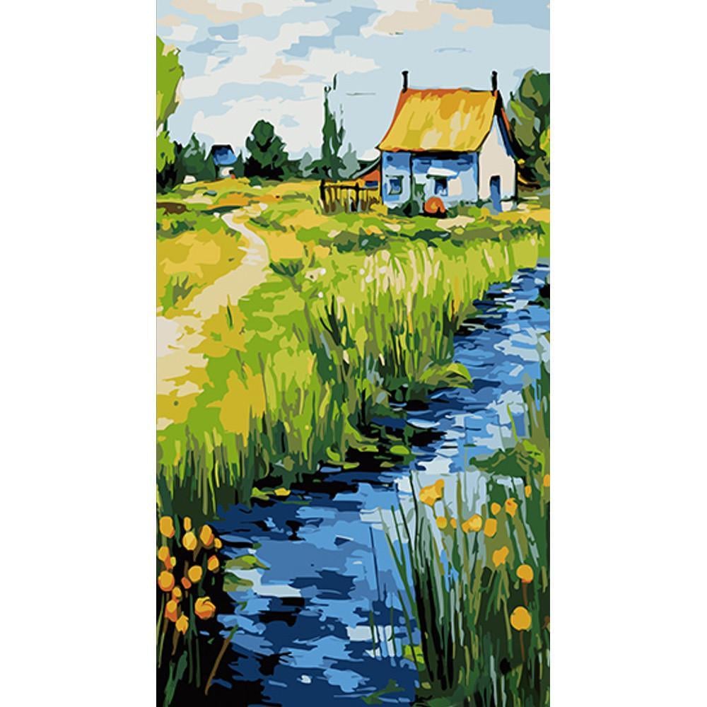 Картина по номерам Strateg У берега реки 50х25 см (WW157)