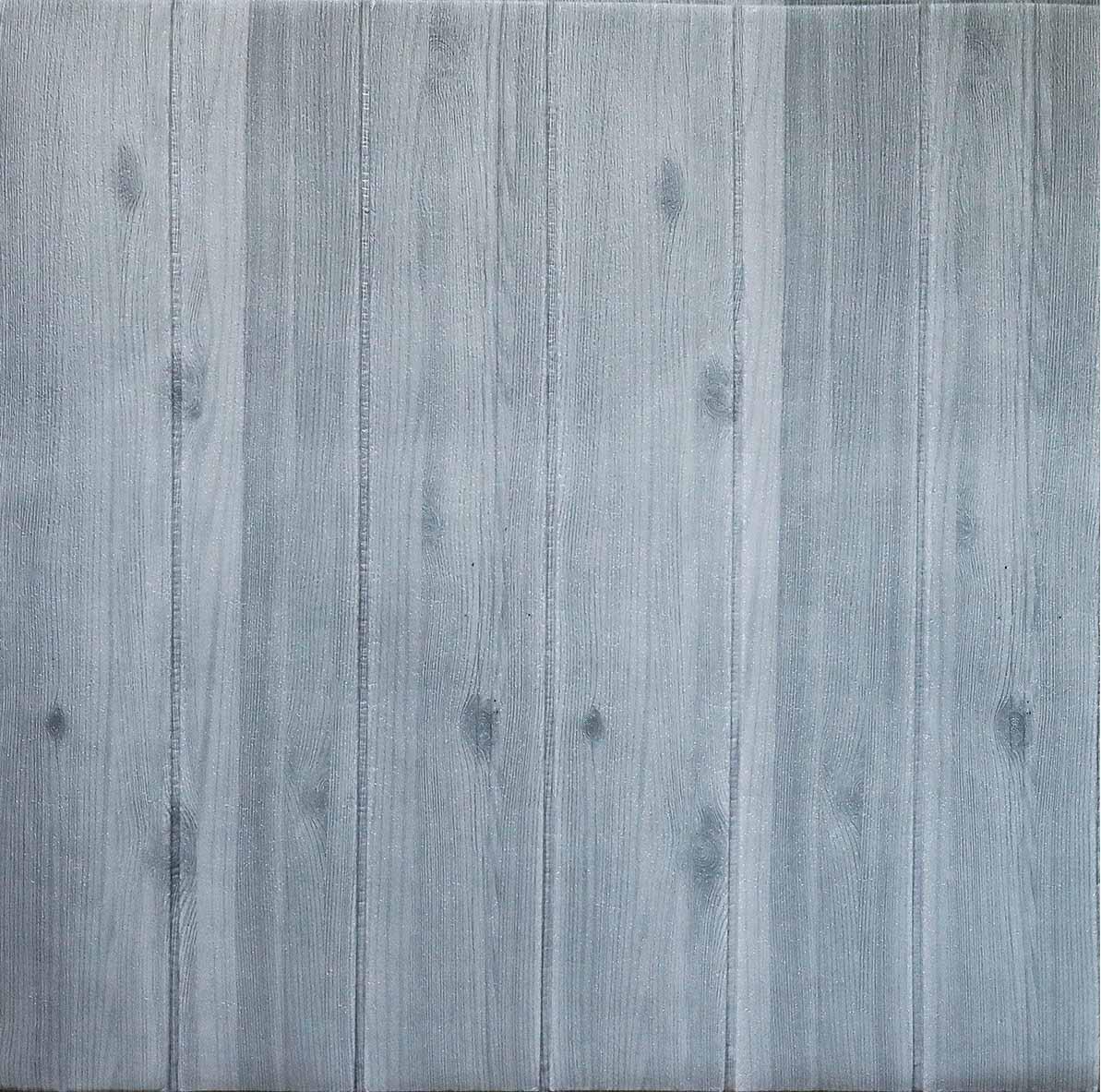 3D-панель самоклейна декоративна Дерево 700x770x5 мм Чорно-білий (233)