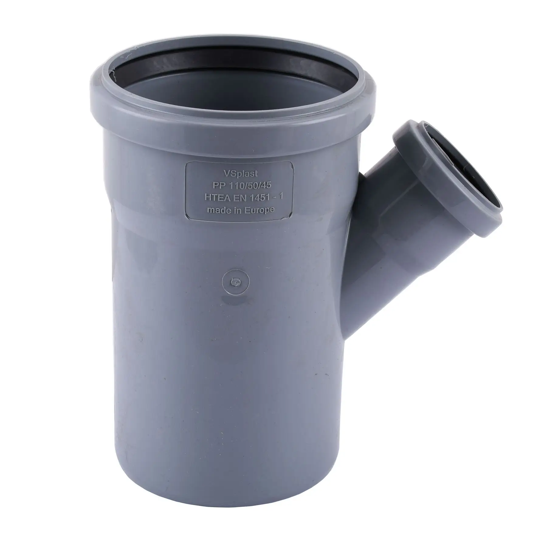 Тройник канализационный внутренний Vsplast 110х50х45° (000016349)