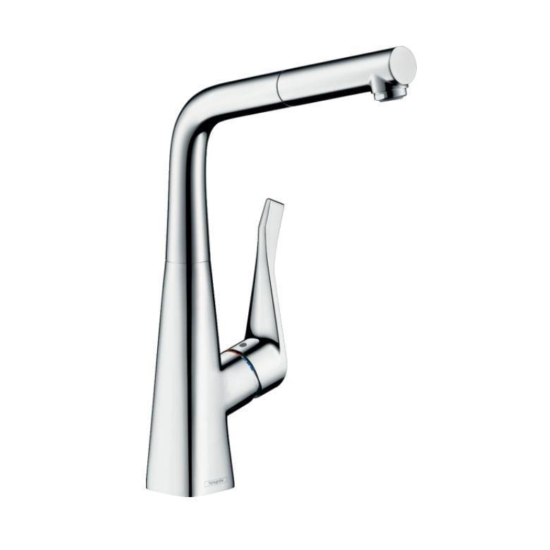 Смеситель кухонный Hansgrohe Metris M71 320 1jet с вытяжным изливом Хром (14821000)