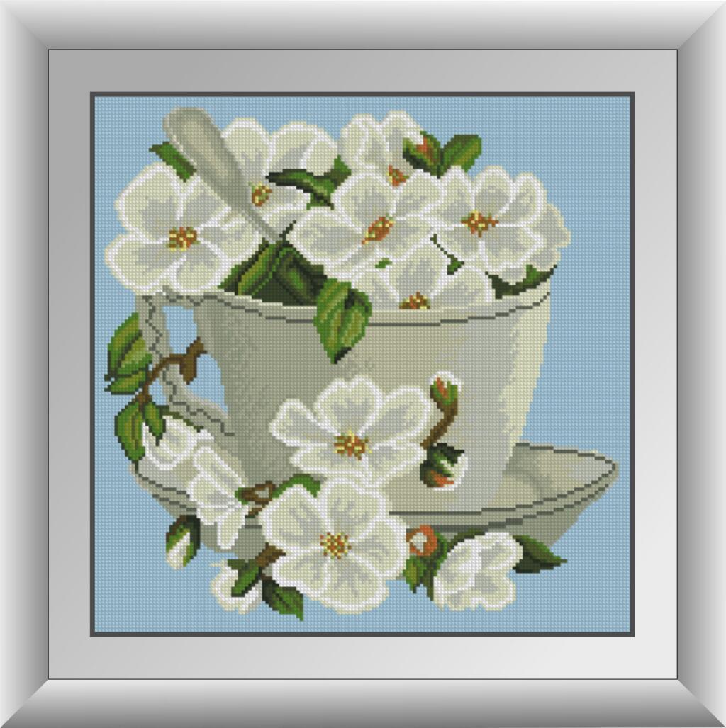 Алмазная мозаика Dream Art Цветы в чашке 39x39 см (DA.30262)