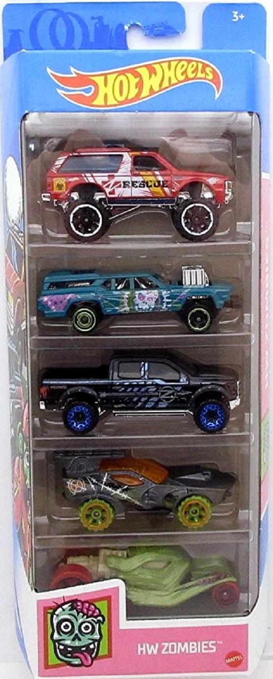 Набор 5-и базовых машинок Hot Wheels серии HW Zombies 2021