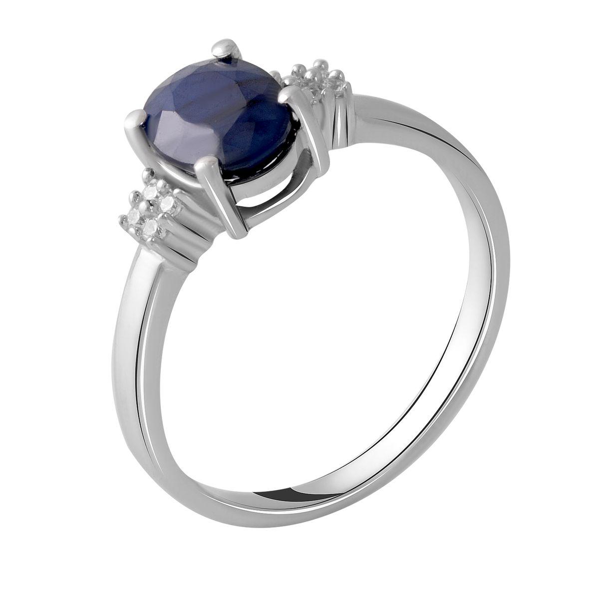 Кольцо серебряное с натуральным сапфиром 1,418 ct 2,66 г р. 18 (2051909)