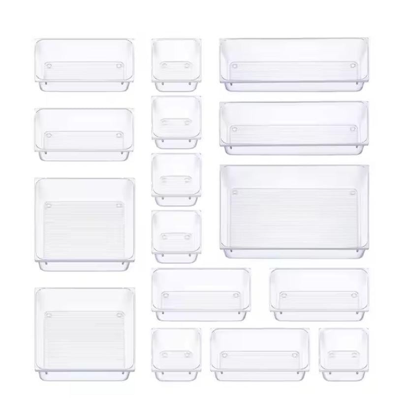 Органайзеры штабельные пластиковые лотки для хранения косметики 16 шт.