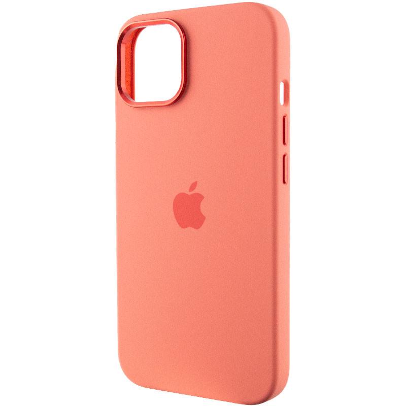 Противоударный чехол Silicone Case Metal Buttons (AA) для Apple iPhone 12 Pro Max (6.7") Розовый / Pink Pomelo - фото 3