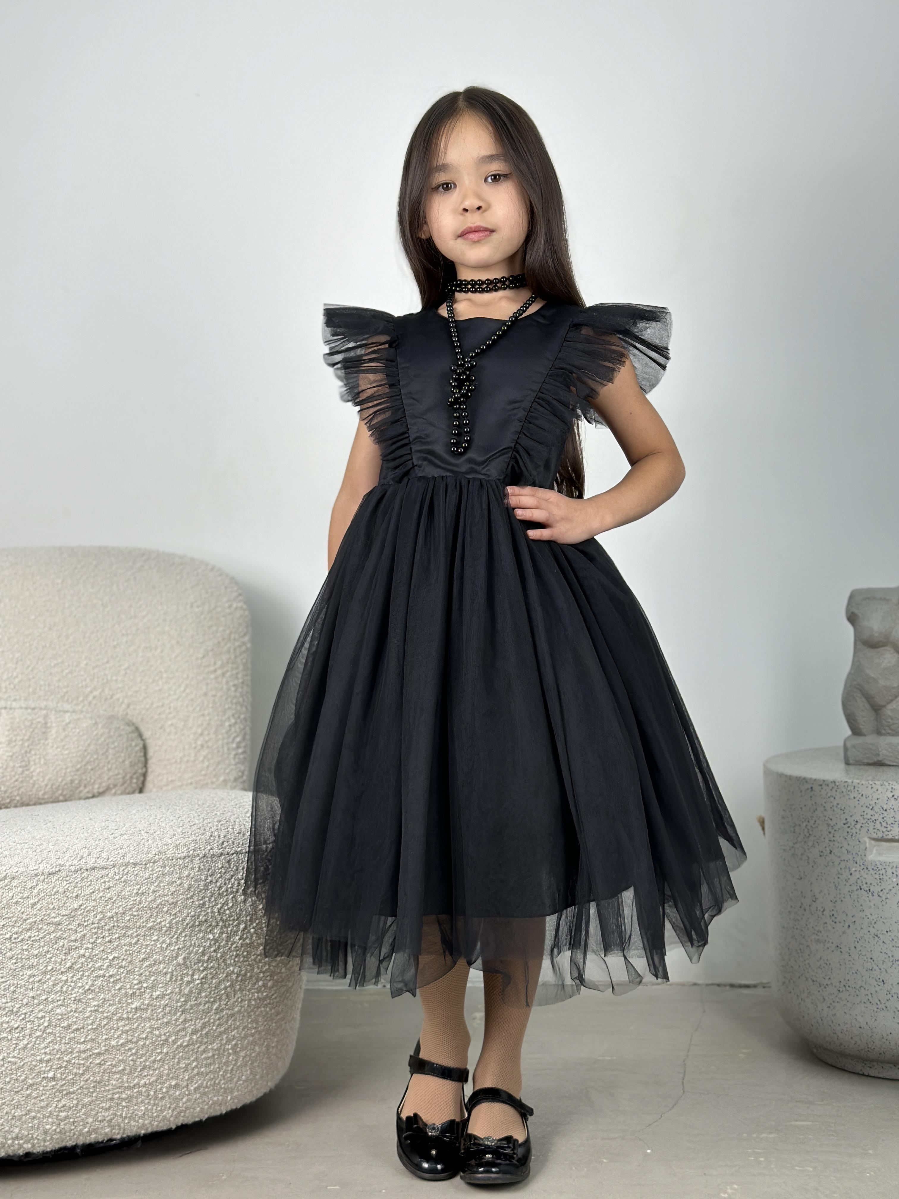 Платье очаровательное для девочек из фатина KatyKids Полина 100 см Черный (11037350500) - фото 4 Платье очаровательное для девочек из фатина KatyKids Полина 100 см Черный (11037350500) - фото 4