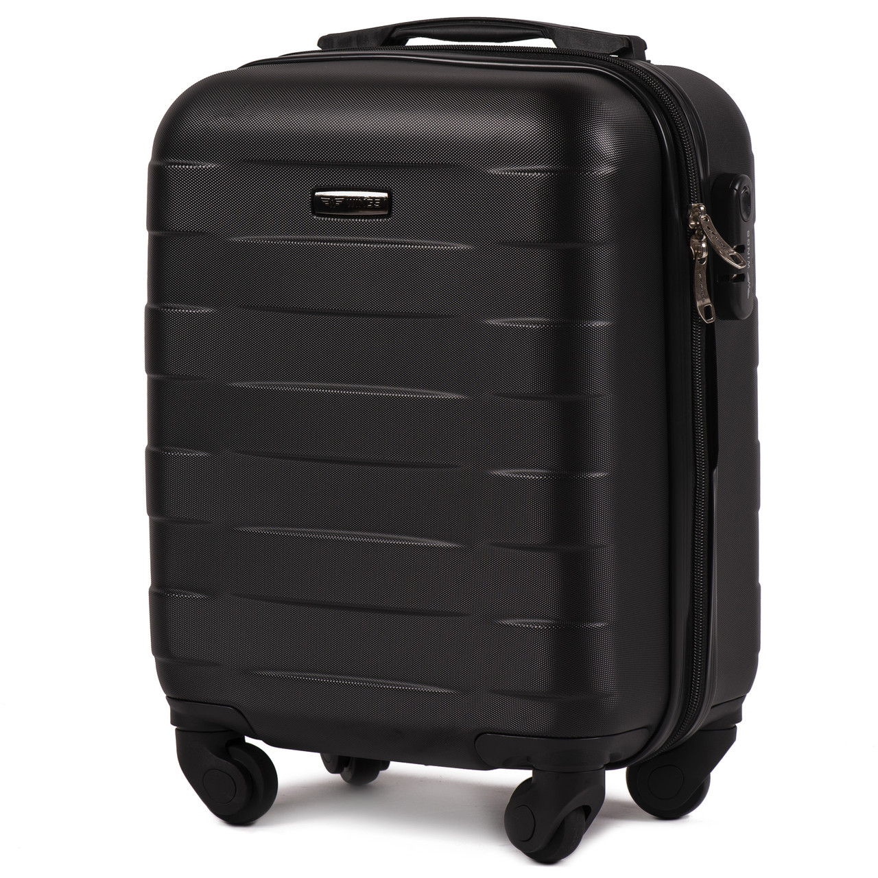 Чемодан ручная кладь Wings 401 мини на 4 колесах 46х34х20 см Черный