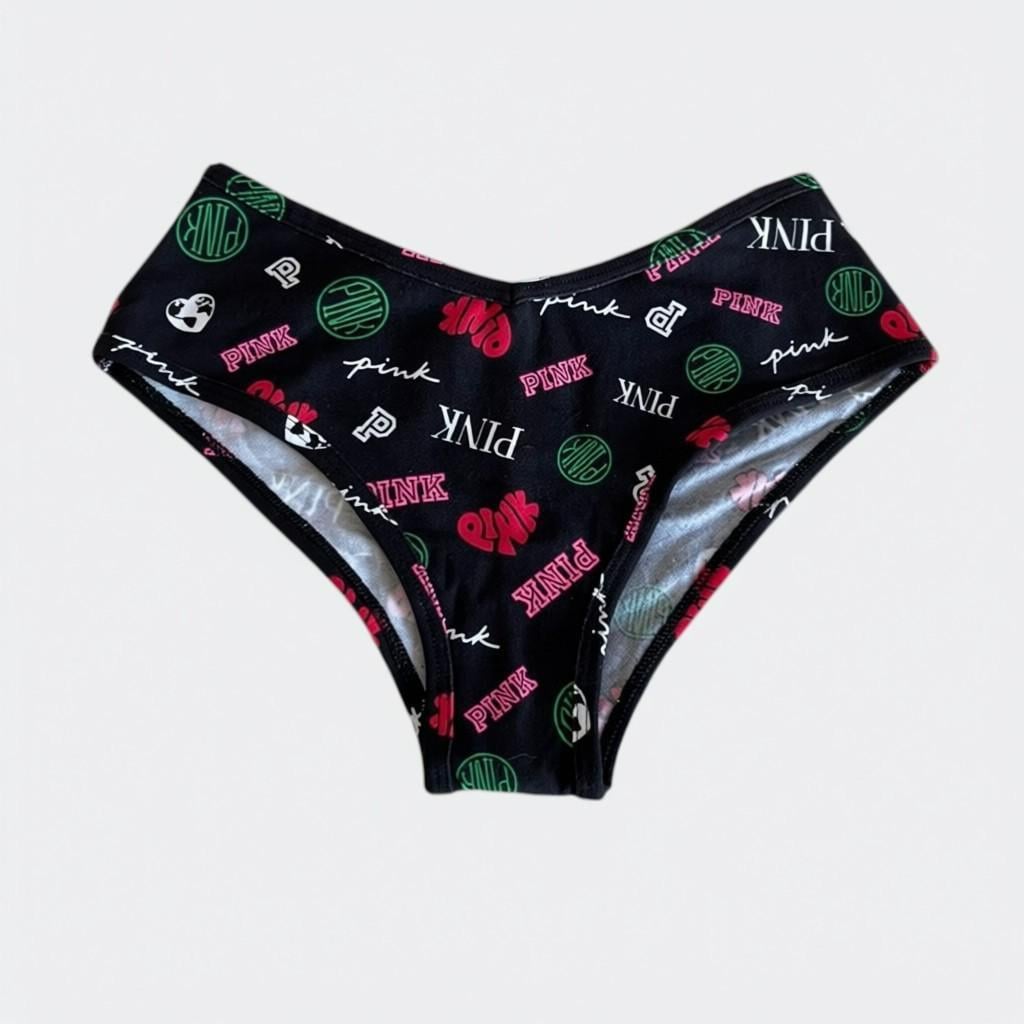 Трусики чики Victoria's Secret Pink Cotton Cheeky Ribbed Panty Black S Черный (26582794c) Трусики чики Victoria's Secret Pink Cotton Cheeky Ribbed Panty Black S Черный (26582794c)