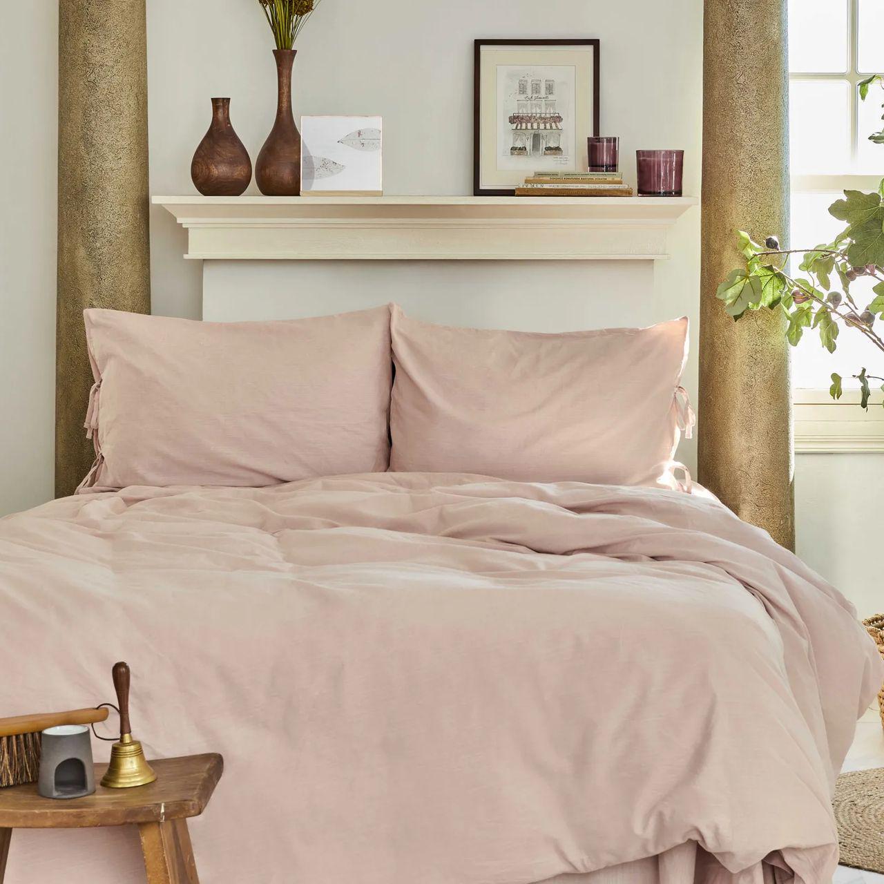 Комплект постільної білизни Karaca Home 4 Element Hava Toprak blush євро Пудровий (13735872)