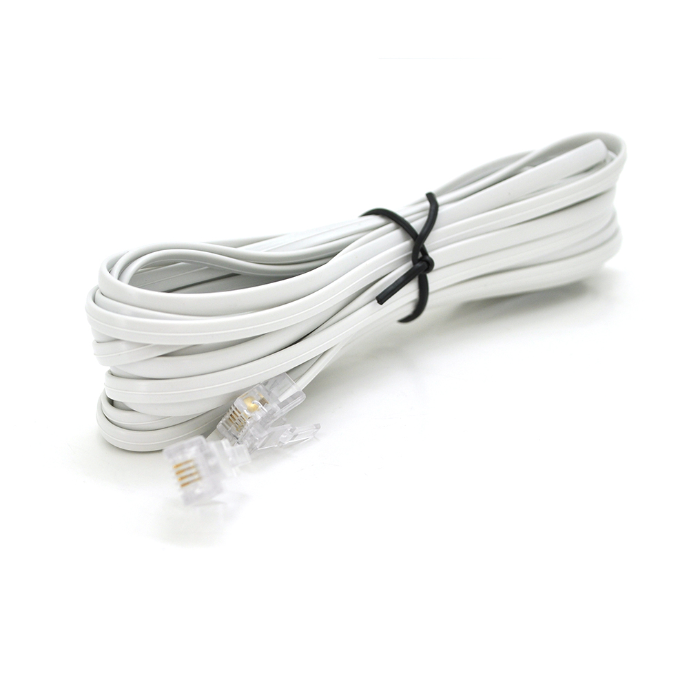 Патч-корд телефонный RJ11 3 м Белый (YUT_V11782) Патч-корд телефонный RJ11 3 м Белый (YUT_V11782)