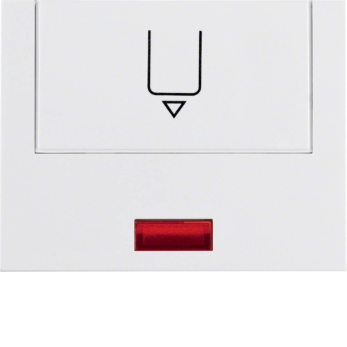 Панель лицевая Berker K.1 для карточного выключателя с линзой Полярная белизна (16417109)