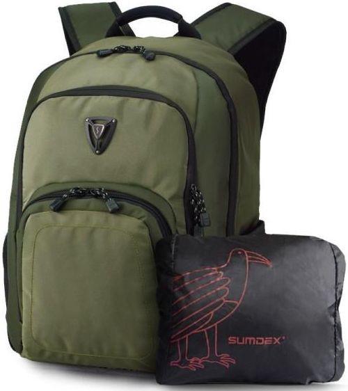 Рюкзак для ноутбука Sumdex PON-394TY 15,6" з дощовиком Хакі