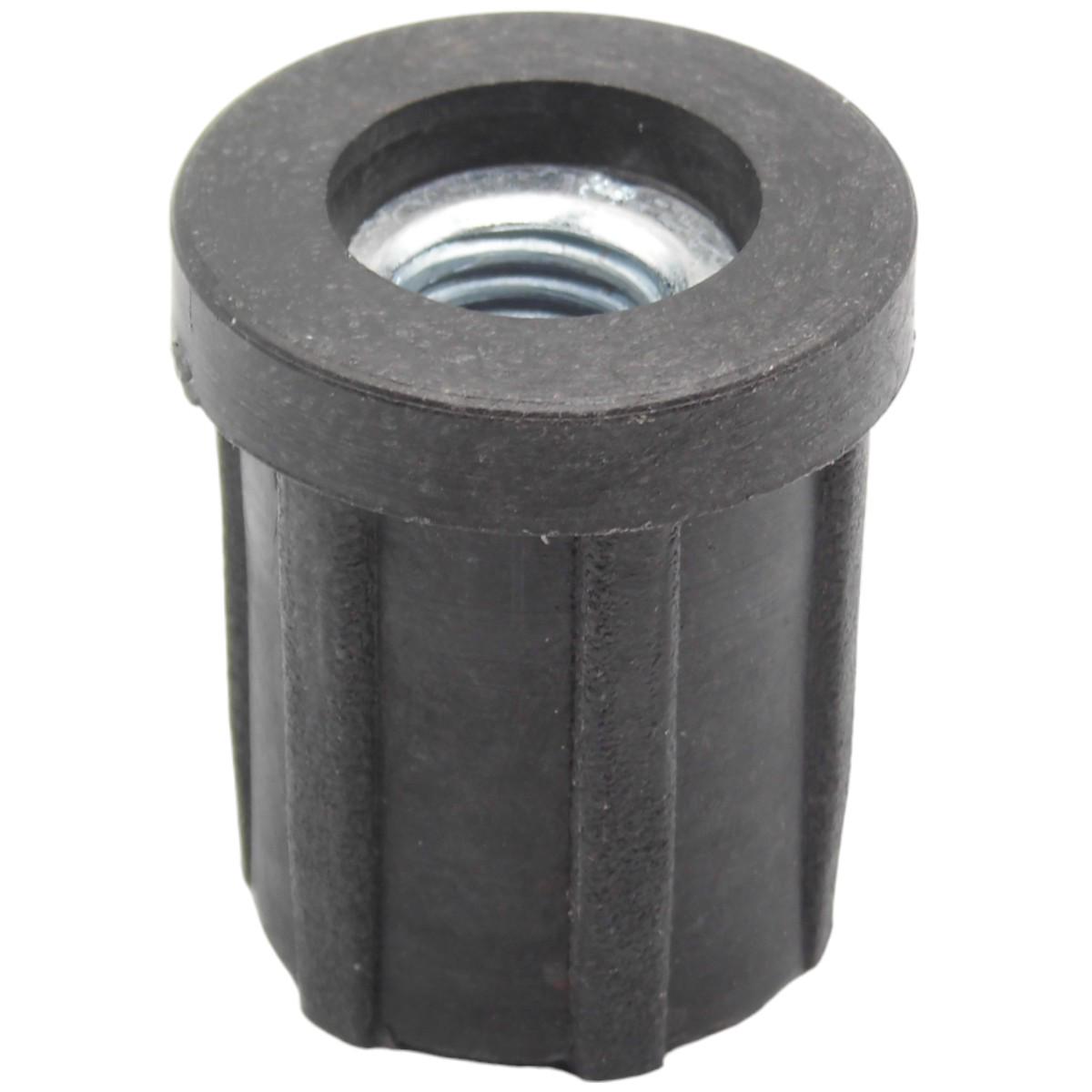 Заглушка Steelfix 22 мм М8 внутрішня з металевою різьбою кругла для труби 0,8-1,2 мм Чорний (245680)