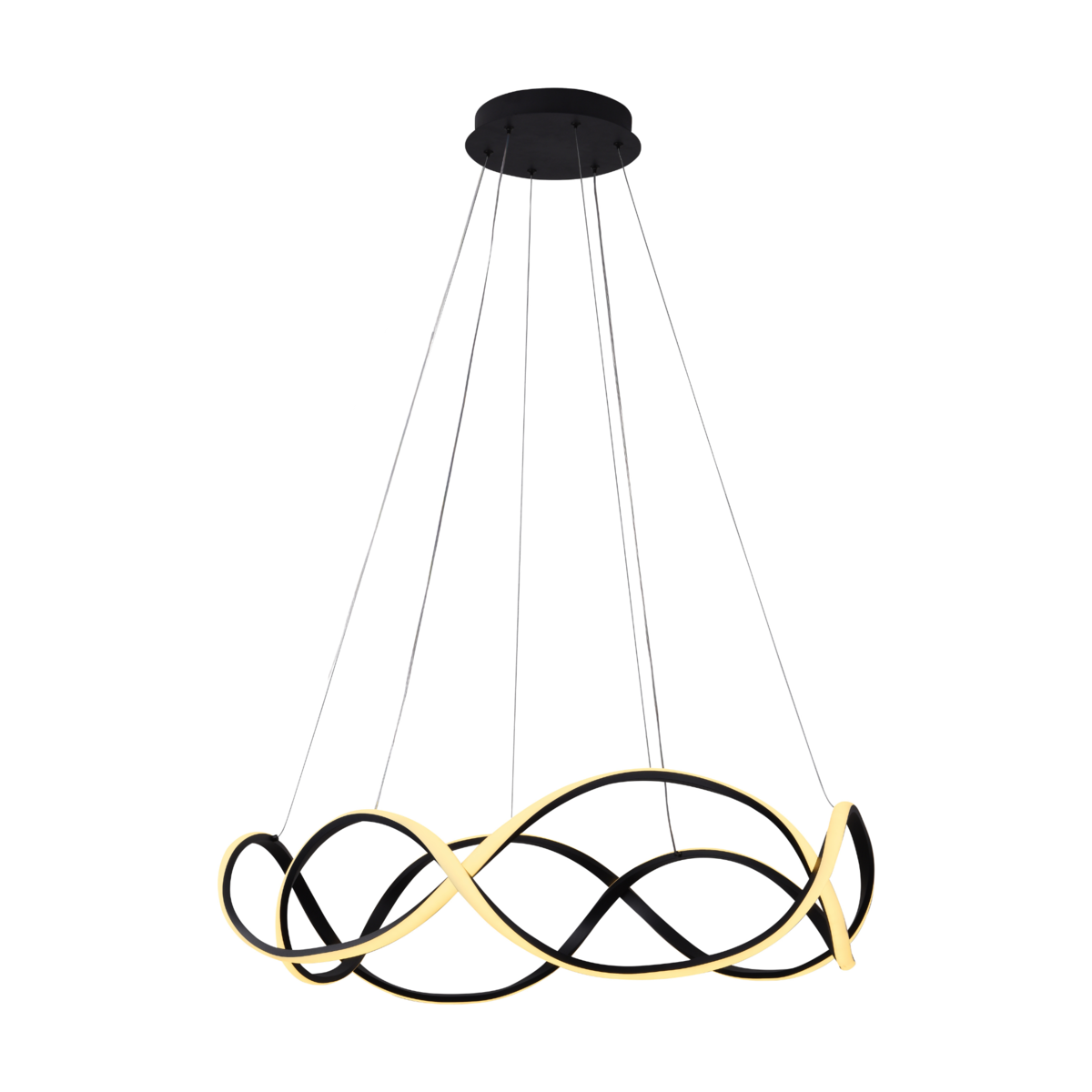 Люстра светодиодная Sirius 124W акриловая 3000-6500К Черный (LCD3078 BK)